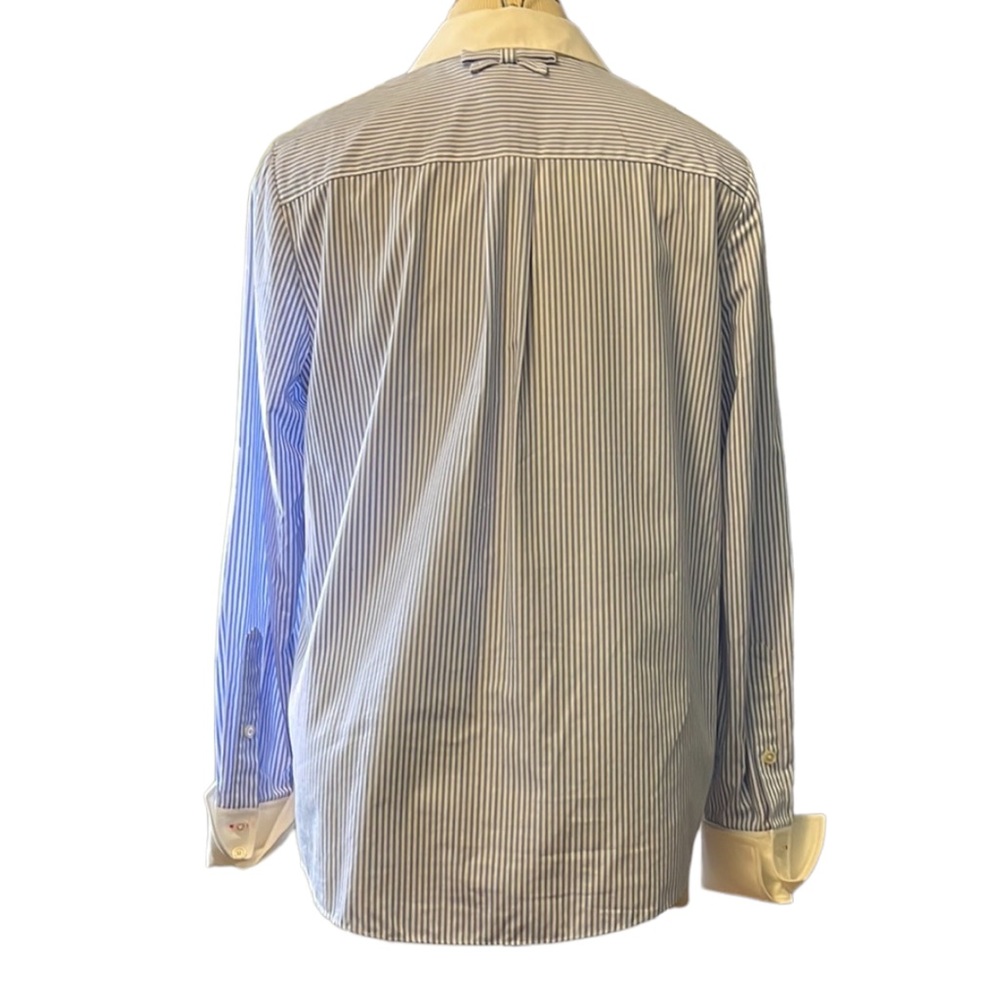 Kate Spade Striped Button Down Shirt, Blue/White, size 10 - Picture 11 of 14